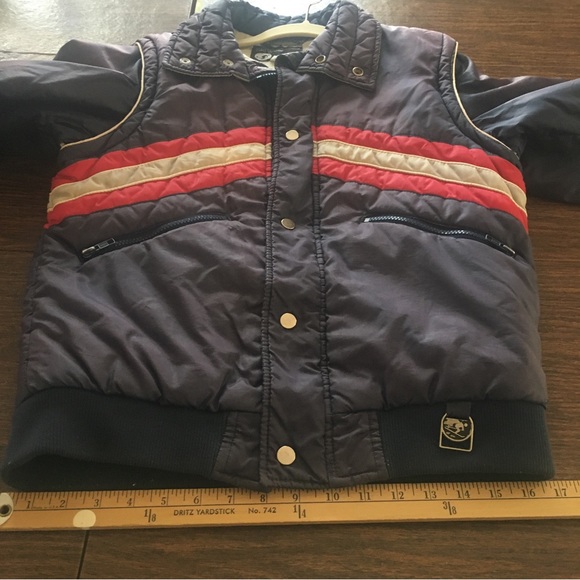 JC Penny Ski Apparel Unisex Purple Snap Button Puffer Jacket Vest Boys X Large S - Picture 6 of 16